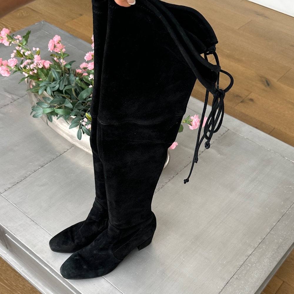 Stuart Weitzman Black Over-the-Knee Boots Suede size 7.5